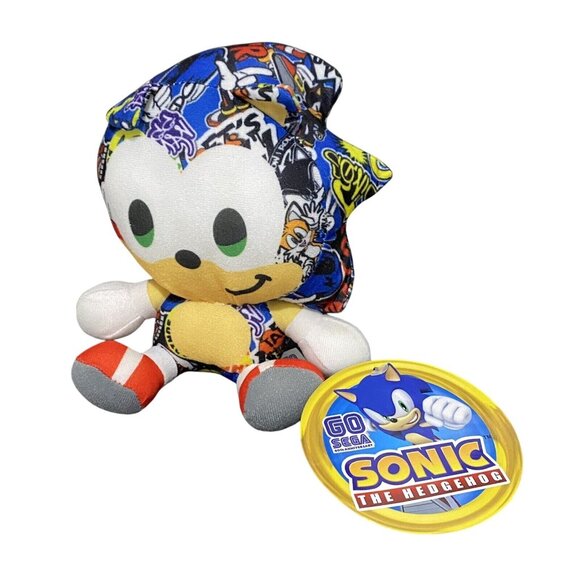 Toy Factory Sega Sonic the Hedgehog Plush 6" Sticker Bomb Stuffed Animal - Picture 2 of 6